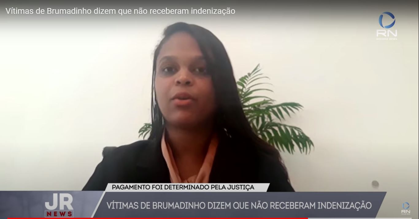 Lorrana Gomes presta entrevista ao Record News sobre a tragédia em Brumadinho/MG